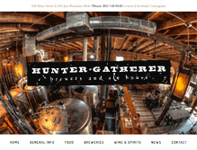 Tablet Screenshot of huntergathererbrewery.com